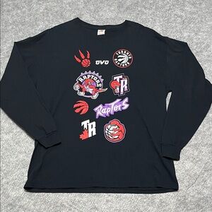 Toronto Raptors Drake Night OVO Logo Long Sleeve T-Shirt